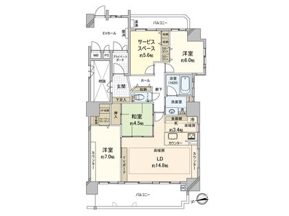 ウイング駅前通り中央 間取図(平面図)
