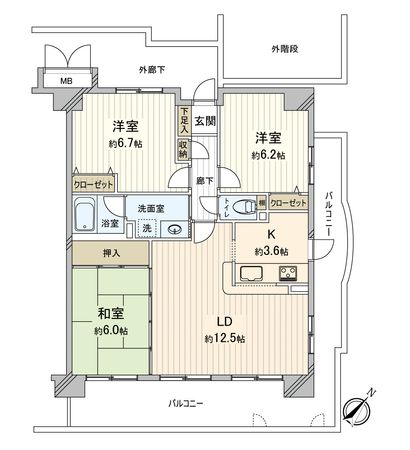 藤和ハイタウン大州 間取図(平面図)