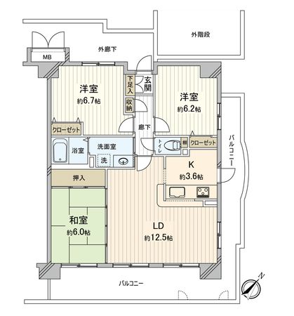 藤和ハイタウン大州 間取図(平面図) 藤和ハイタウン大州 間取図(平面図)