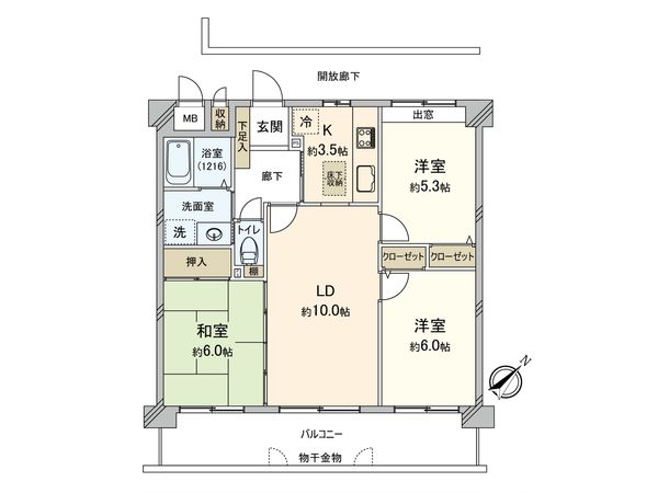 アーヴィル府中鶴江 間取図(平面図)