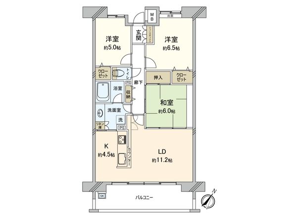 BELISTA矢賀 間取図(平面図) BELISTA矢賀 間取図(平面図)