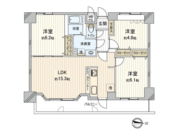 ヴェルディ矢賀 間取図(平面図)