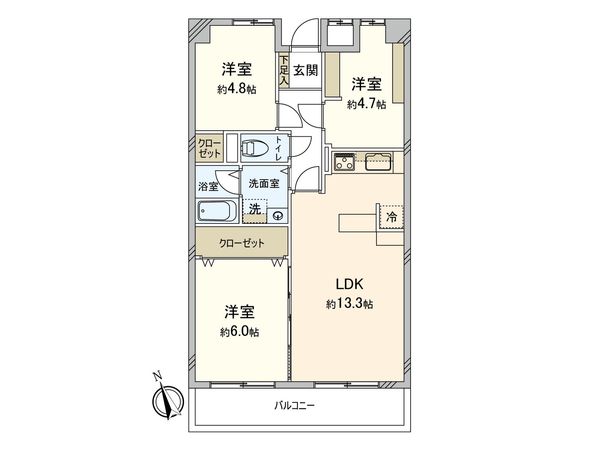 サニーハイム舟入 間取図(平面図) サニーハイム舟入 間取図(平面図)
