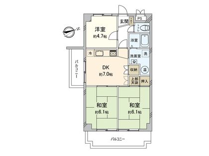 サンライズ曙 間取図(平面図)