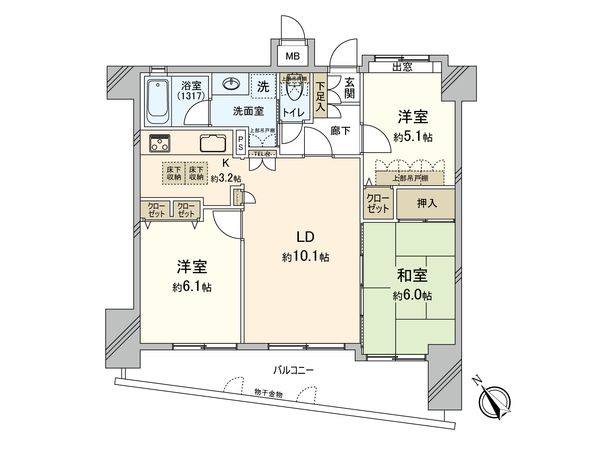 アーバンビューリバーコート 室内