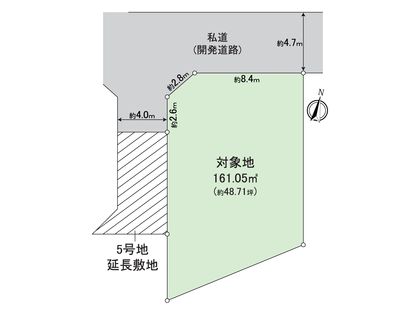 玉島長尾6号地 区画図