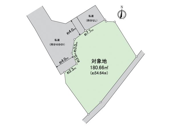 福島土地(古家付き) 区画図