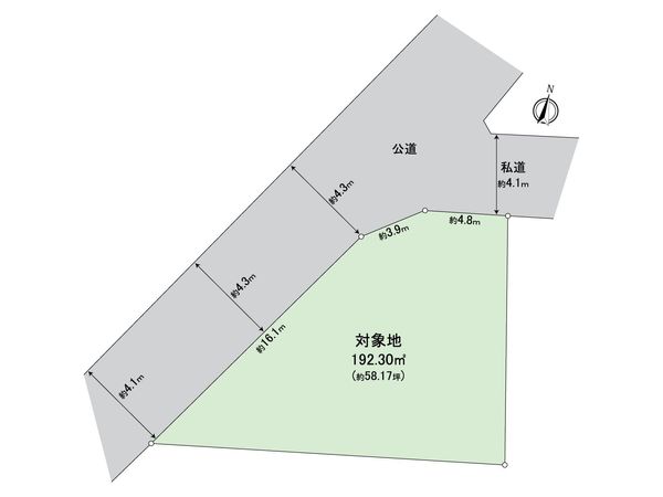 西中新田土地 区画図