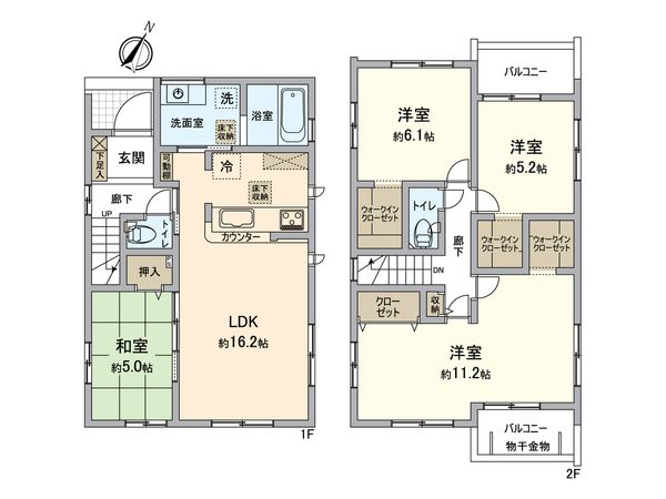 一宮新築 間取図(平面図) 一宮新築 間取図(平面図)
