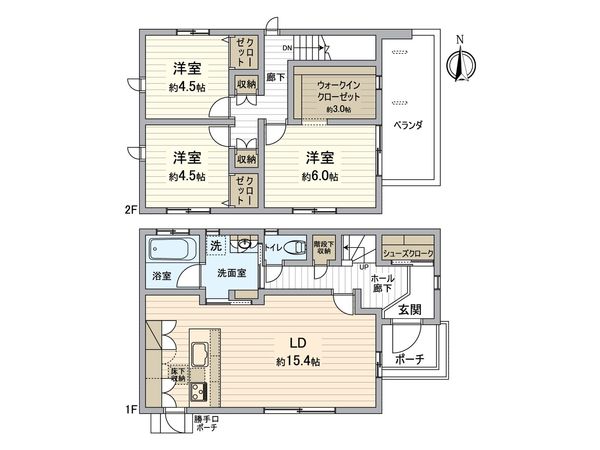 東富井戸建 間取図(平面図)