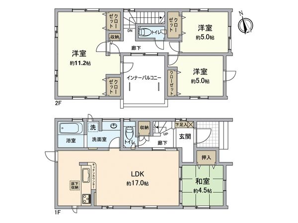 川入戸建 間取図(平面図) 川入戸建 間取図(平面図)