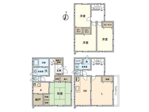 西古松戸建 間取図(平面図) 間取図(平面図)
