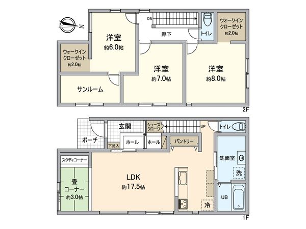 中庄新築1号棟 間取図(平面図) 中庄新築1号棟 間取図(平面図)