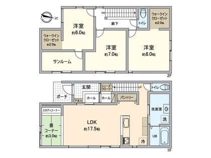中庄新築1号棟 間取図(平面図)
