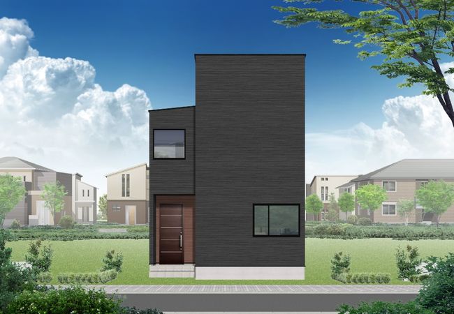 中庄新築1号棟 外観パース図 中庄新築1号棟 外観パース図