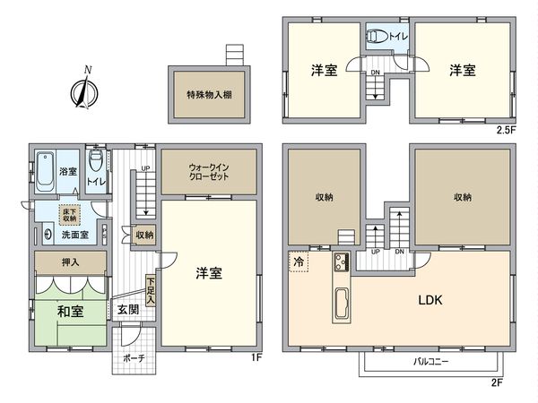 玉島爪崎戸建 間取図(平面図)