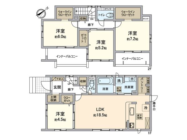 茶屋町新築 間取図(平面図) 茶屋町新築 間取図(平面図)