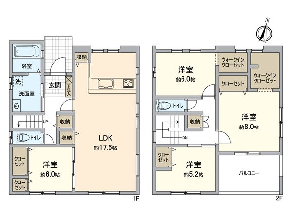 辛川市場新築戸建 間取図(平面図) 辛川市場新築戸建 間取図(平面図)