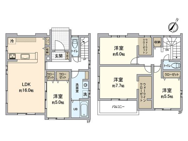 一宮2期新築戸建 間取図(平面図) 一宮2期新築戸建 間取図(平面図)