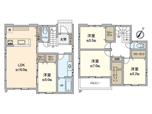 一宮2期新築戸建 間取図(平面図) 一宮2期新築戸建 間取図(平面図)