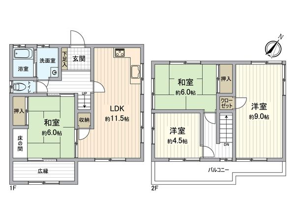 迫川戸建 間取図(平面図)