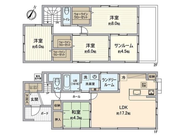 米倉新築戸建 間取図(平面図) 米倉新築戸建 間取図(平面図)