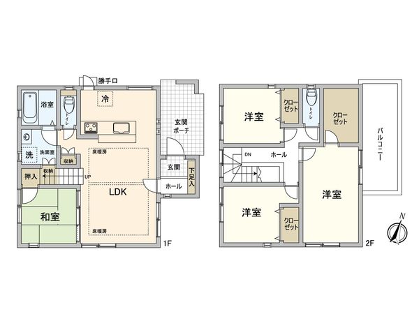 玉島長尾戸建 間取図(平面図) 玉島長尾戸建 間取図(平面図)