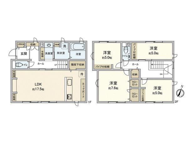 玉島長尾戸建 間取図(平面図) 玉島長尾戸建 間取図(平面図)