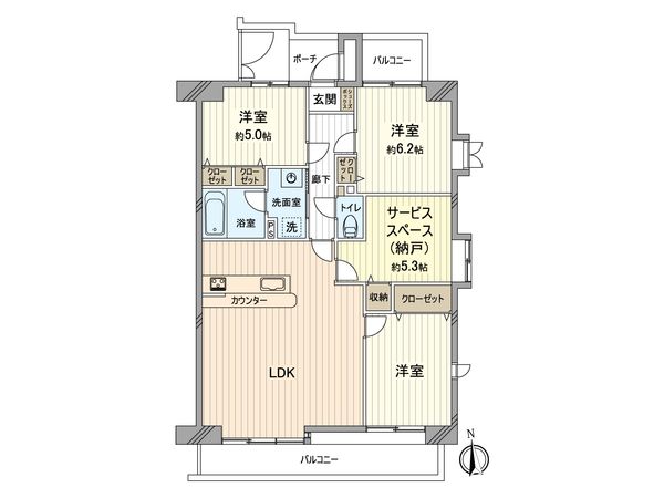 ダイアパレスパークサイド今 間取図(平面図) 間取図(平面図)