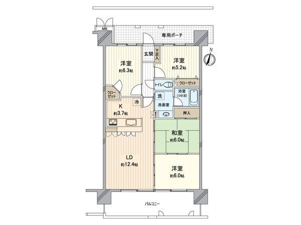 ビ・ウェル新倉敷 間取図(平面図)