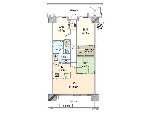 ポレスター倉敷駅西 間取図(平面図) 間取図(平面図)