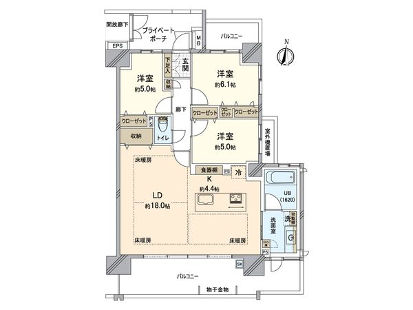 ポレスター倉敷駅前プレミアムレジデンス 間取図(平面図)