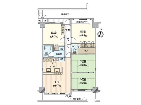 サーパス平田東公園 間取図(平面図)