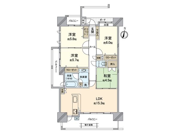 アウルステージ西市 間取図(平面図) アウルステージ西市 間取図(平面図)