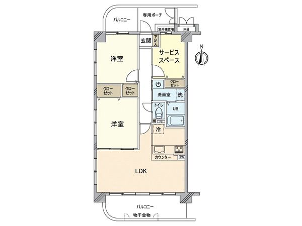 リベール西古松 間取図(平面図) リベール西古松 間取図(平面図)