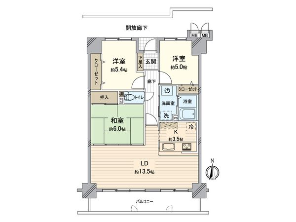 サーパス東島田 間取図(平面図) サーパス東島田 間取図(平面図)