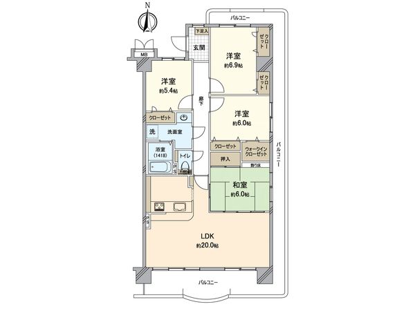 サントノーレ西市 間取図(平面図) サントノーレ西市 間取図(平面図)