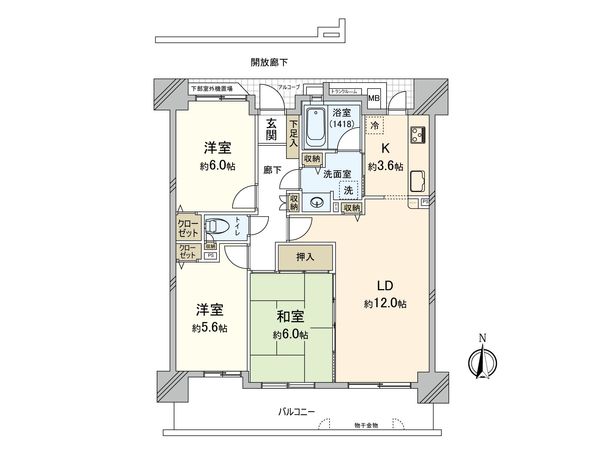 グラン・コート倉敷幸町 間取図(平面図) グラン・コート倉敷幸町 間取図(平面図)