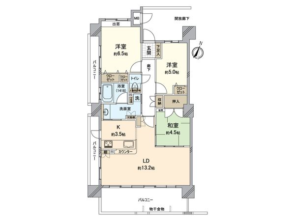 ポレスター中庄リーモ 間取図(平面図)