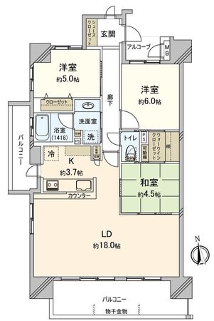 サーパス倉敷市役所前 間取図(平面図) サーパス倉敷市役所前 間取図(平面図)