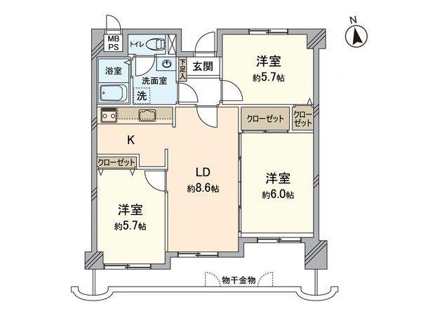 クリーンピア大元駅前 間取図(平面図) 間取図(平面図)