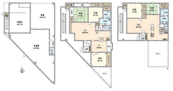 伊島町二丁目住宅付店舗 間取図(平面図)