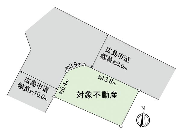 舟入川口町 古家付土地 区画図 舟入川口町 古家付土地 区画図