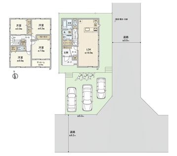 カーサ・ヴェルディ三滝本町1丁目 間取図(平面図)