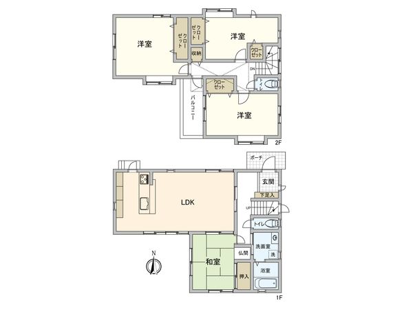 己斐大迫3丁目 間取図(平面図)