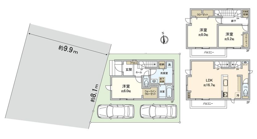 東観音町 間取図(平面図) 東観音町 間取図(平面図)