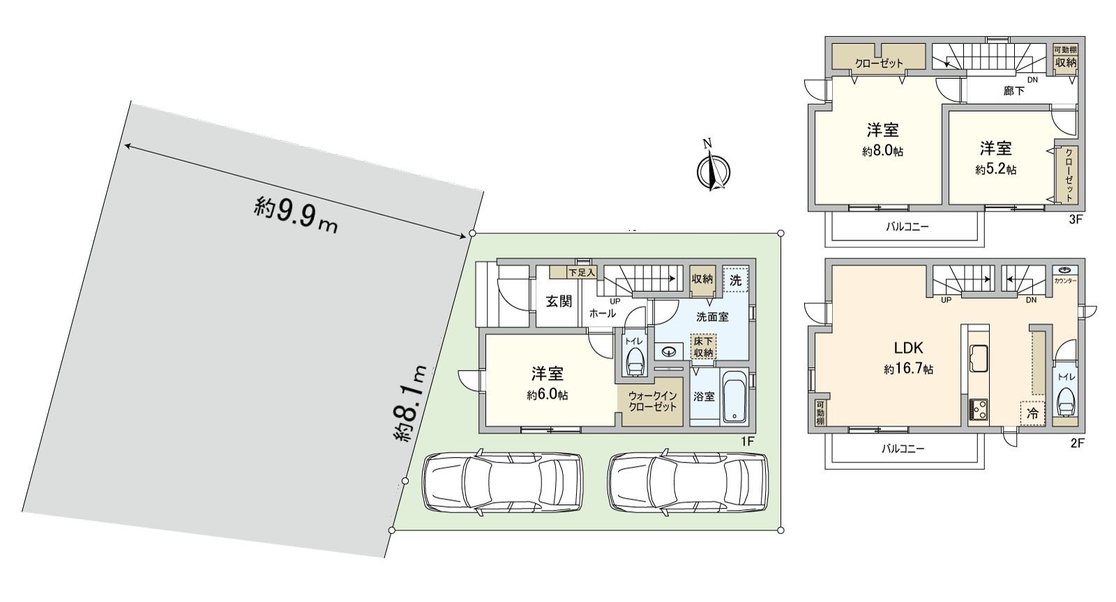 東観音町 間取図(平面図) 間取図(平面図)