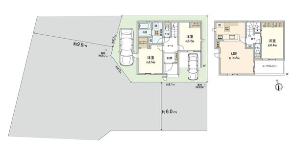 東観音町 間取図(平面図)