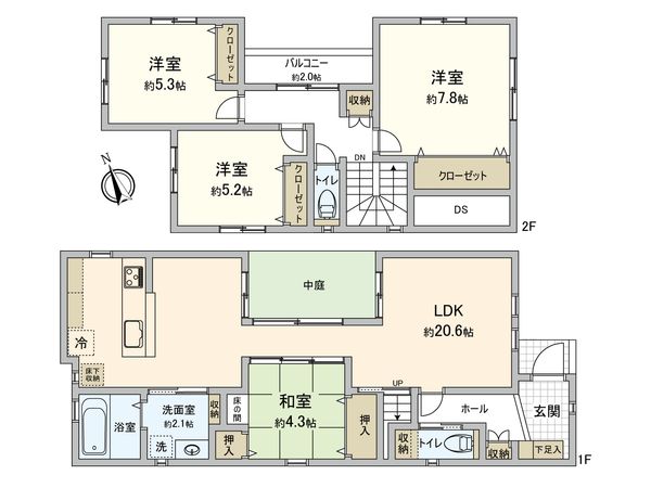 江波南一丁目戸建 間取図(平面図) 間取図(平面図)