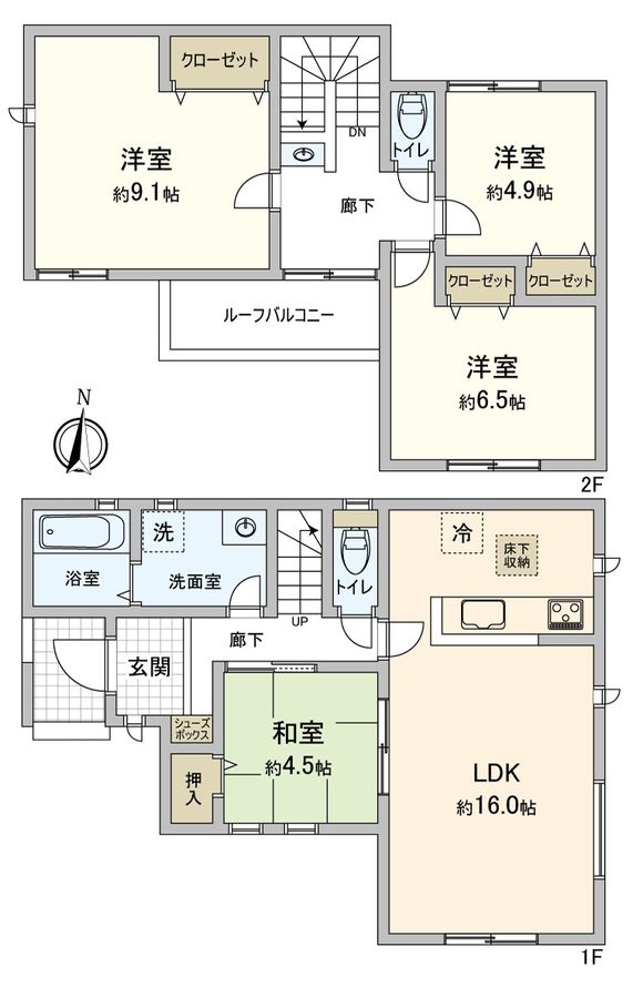 広島西区己斐大迫1丁目 間取図(平面図) 間取図(平面図)